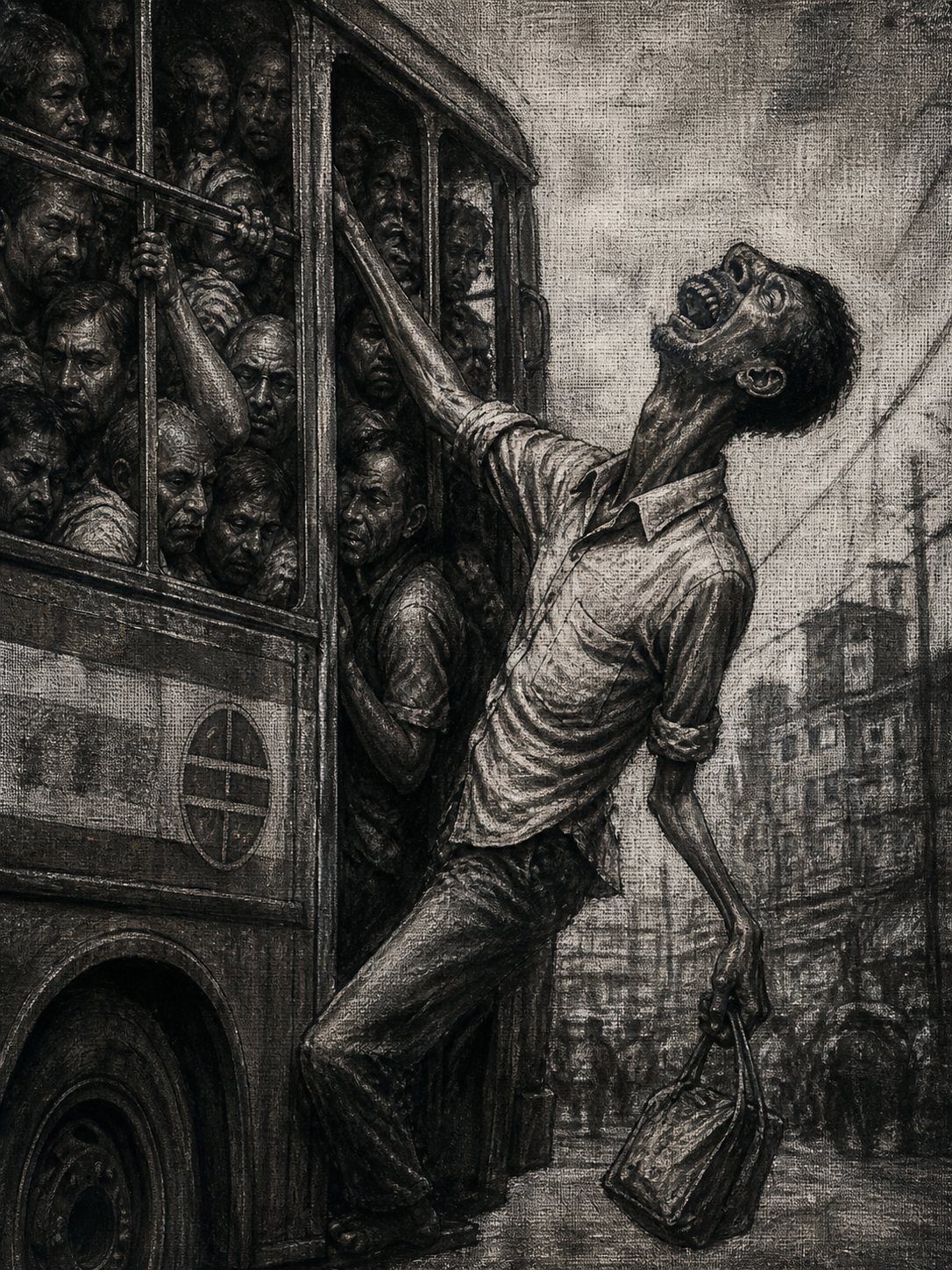 The Kolkata Bat Waiting for a Bus